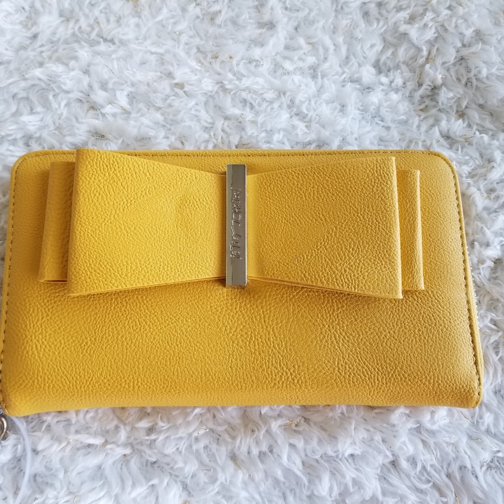 Betsey Johnson Yellow Bow Wallet